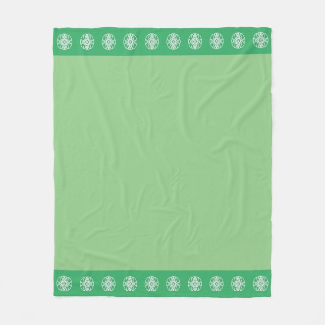 Couverture Polaire Motif moderne Green Circle (Devant)