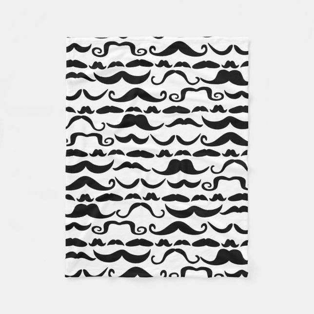 Couverture Polaire Motif Moustache (Devant)
