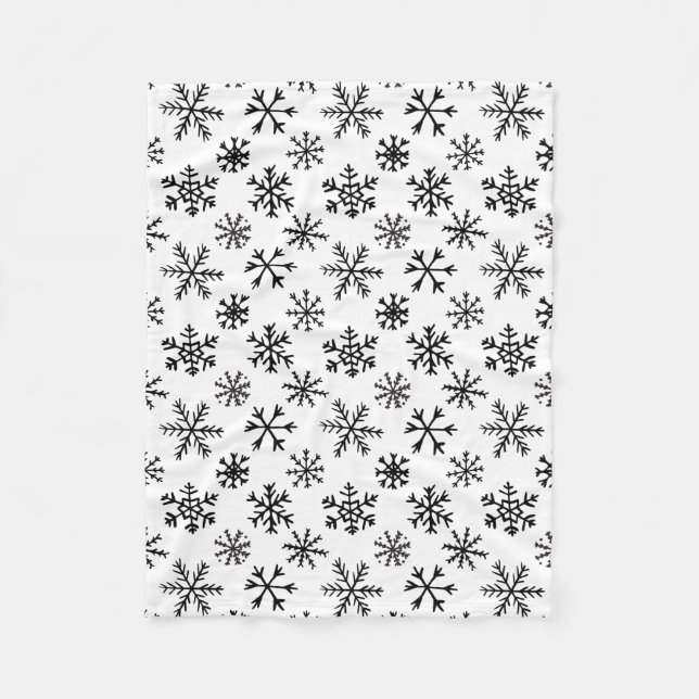 Couverture Polaire Motif noir et blanc (Devant)
