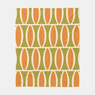 Couverture Polaire Motif ovale géométrique moderne du milieu du siècl