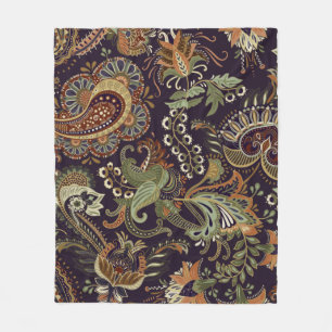 Couverture Polaire Motif Paisley coloré. Papier peint ethnique vintag