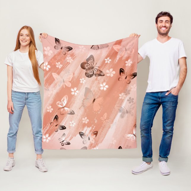 Couverture Polaire Motif papillon 11 (En situation)