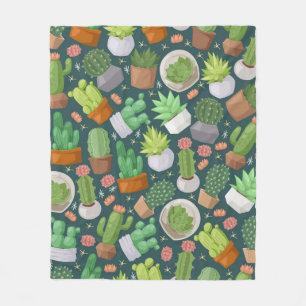 Couverture Polaire motif plante