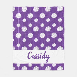 Couverture Polaire Motif Pom Pom violet Pom-pom girl