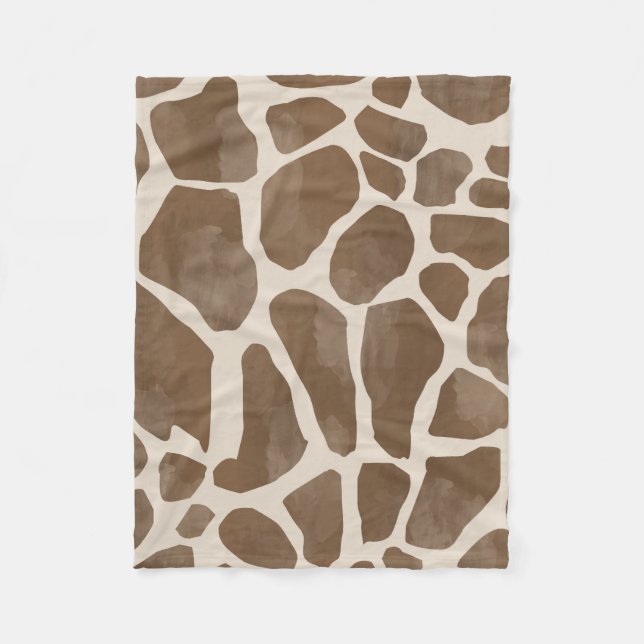 Couverture Polaire Motif Poster de animal de Giraffe d'aquarelle (Devant)