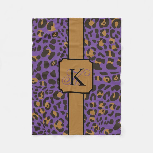 Couverture Polaire Motif Poster de animal Leopard Jaguar personnalisé (Devant)