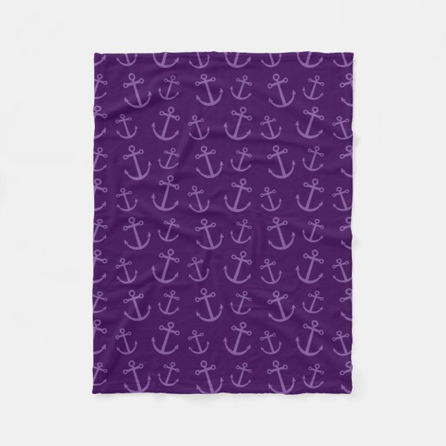 Couverture Polaire Motif pourpre d'ancre (Devant)