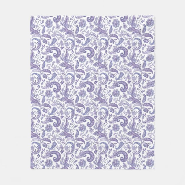 Couverture Polaire Motif Purple Paisley (Devant)