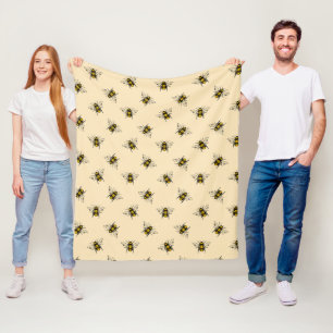 Couverture Polaire Motif Queen Bee