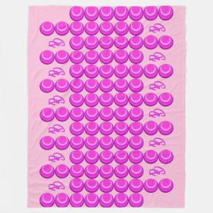 Couverture Polaire Motif rétro rose dans le style tendance avec monog