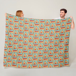 Couverture Polaire Motif Rétro Vintage Excentrique