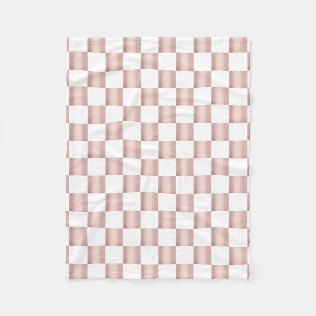 Couverture Polaire Motif rose de tableau de bord rose or (Devant)