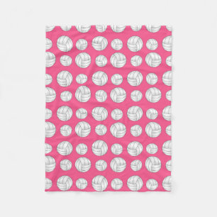 Couverture Polaire Motif rose de volleyballs