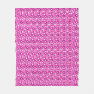 Couverture Polaire Motif rose mignon de fleurs et de formes de