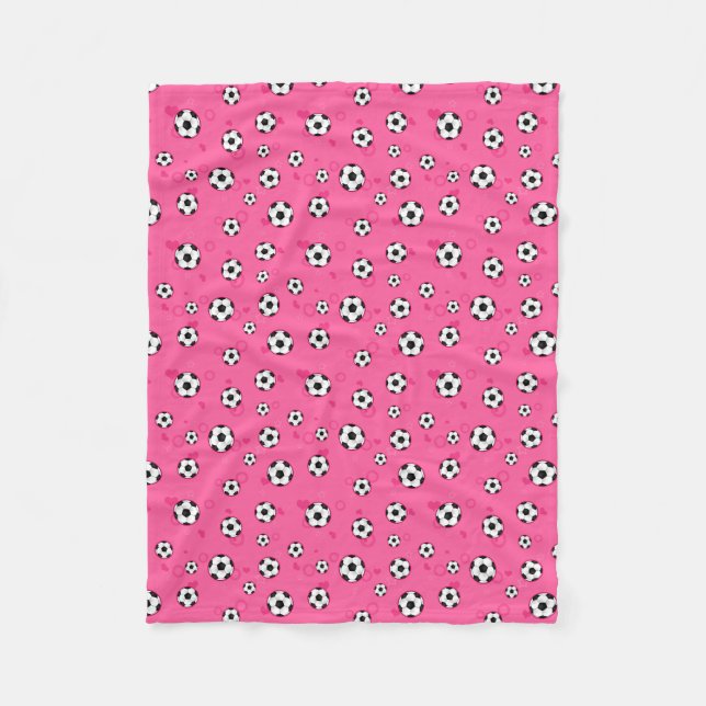 Couverture Polaire Motif rose mignon du football (Devant)