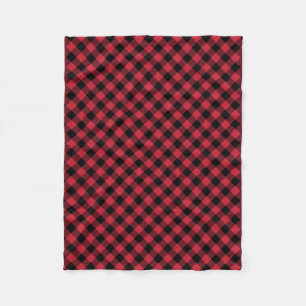 Couverture Polaire Motif rouge rustique de bûcheron de plaid de