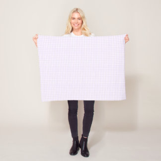 Couverture Polaire Motif sans couture à carreaux gingham lilas peint