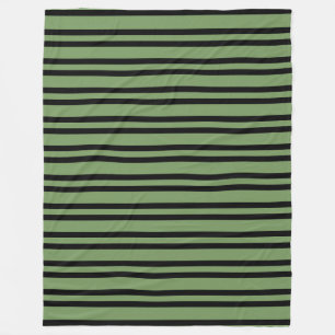 Couverture Polaire Motif sans couture à rayures vertes et noires
