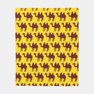 Couverture Polaire Motif sans couture avec chameaux.