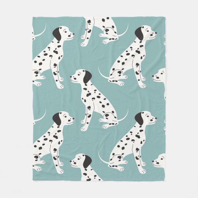 Couverture Polaire Motif sans couture avec dalmate mignon (Devant)