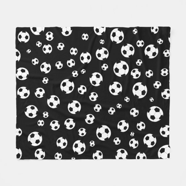 Couverture Polaire Motif sans couture de ballon de football (Devant (Horizontal))