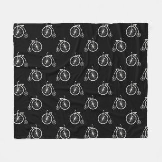 Couverture Polaire Motif sans couture de bicyclette rétro