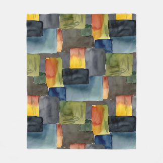 Couverture Polaire Motif sans couture de couleurs bloquées unique
