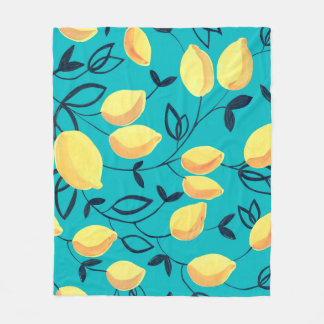 Couverture Polaire Motif sans soudure Gouache avec le jaune décoratif