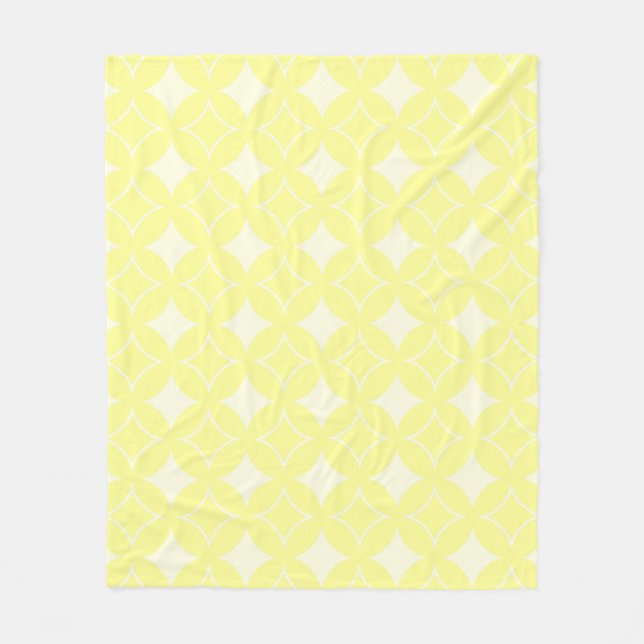 Couverture Polaire Motif shippo jaune citron (Devant)