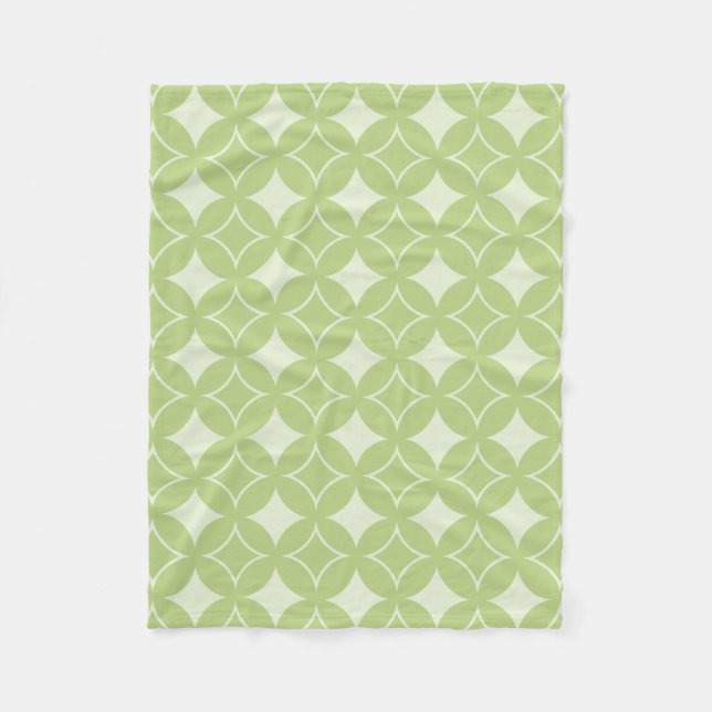 Couverture Polaire Motif shippo vert olive (Devant)
