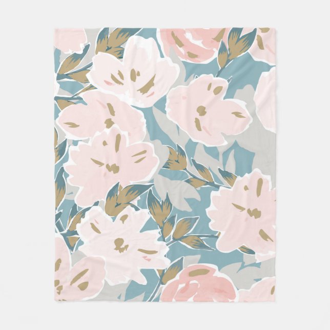 Couverture Polaire Motif simple et transparent de gouache tracée à la (Devant)