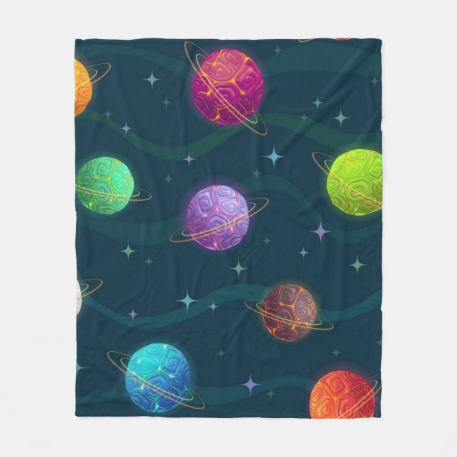 Couverture Polaire Motif spatial (Devant)