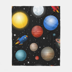 Couverture Polaire Motif spatial