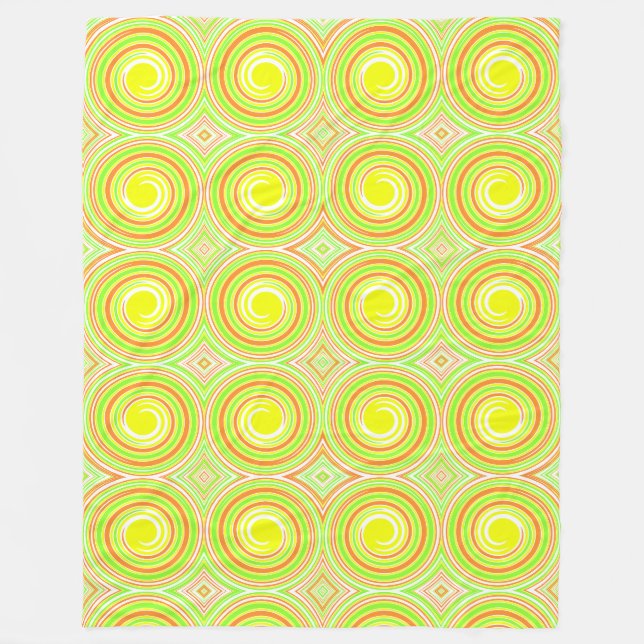 Couverture Polaire Motif spiral coloré (Devant)
