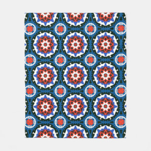 Couverture Polaire Motif Suzani aux ornements audacieux