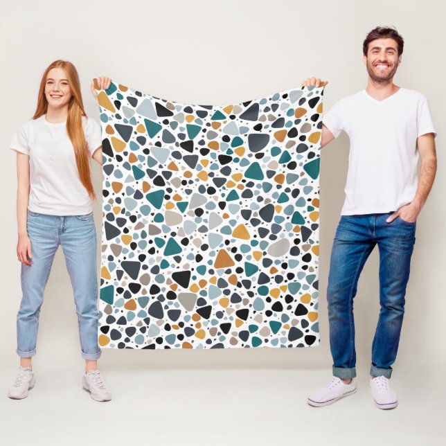 Couverture Polaire Motif Terrazzo (En situation)