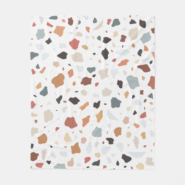 Couverture Polaire Motif Terrazzo (Devant)