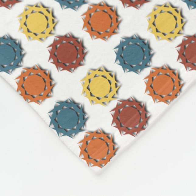 Couverture Polaire Motif terrestre d'inspiration marocaine (Coin)