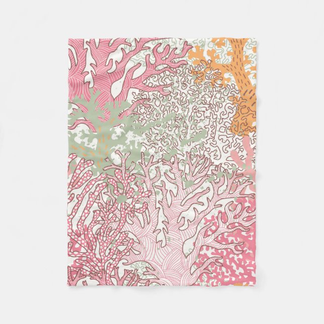 Couverture Polaire Motif transparent sous-marin avec belle  (Devant)