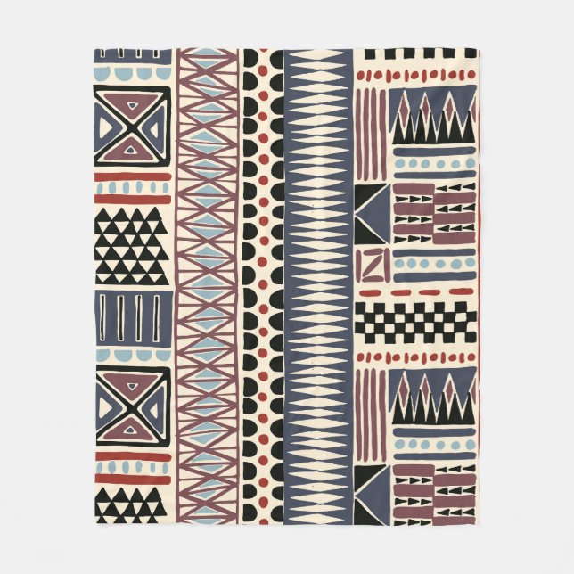 Couverture Polaire Motif tribal africain Chevron (Devant)