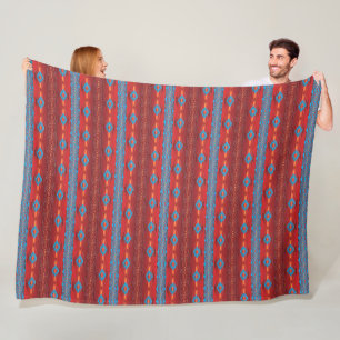 Couverture Polaire Motif tribal ethnique du sud-ouest.