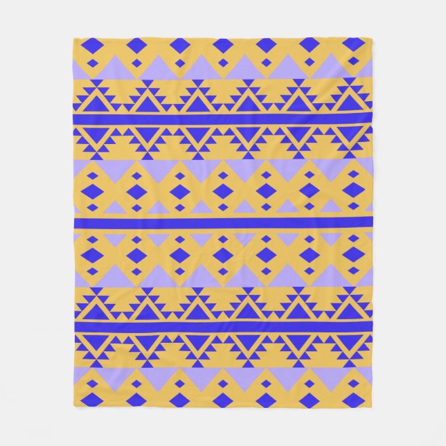 Couverture Polaire Motif tribal pourpre aztèque (Devant)