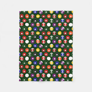 Couverture Polaire Motif vert de billards de boule de piscine