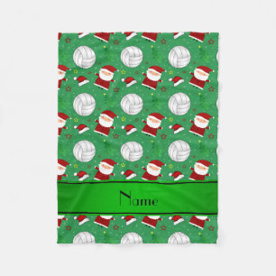 Couverture Polaire Motif vert nommé fait sur commande de Noël de