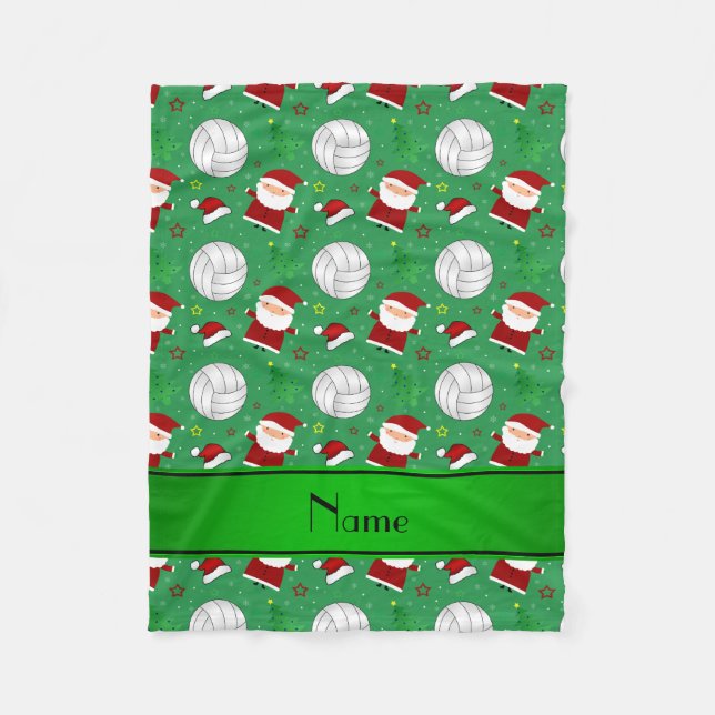 Couverture Polaire Motif vert nommé fait sur commande de Noël de (Devant)