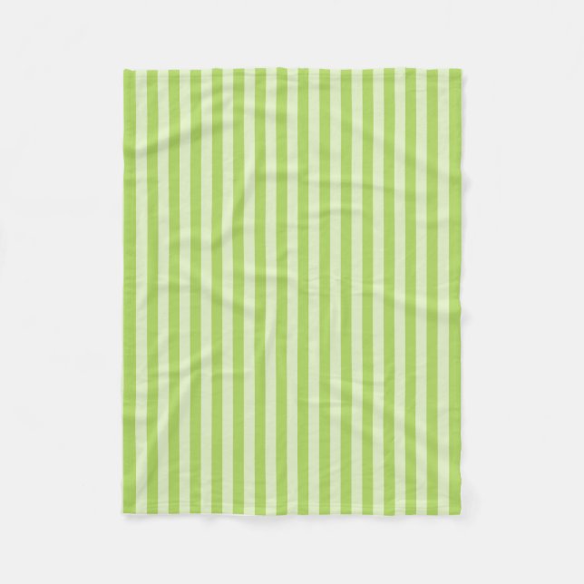 Couverture Polaire Motif Vertical Vert clair - Moder frais (Devant)