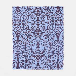 Couverture Polaire Motif victorien bleu