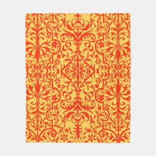 Couverture Polaire Motif victorien orange