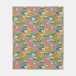 Couverture Polaire Motif vintage avec des animaux de bande dessinée