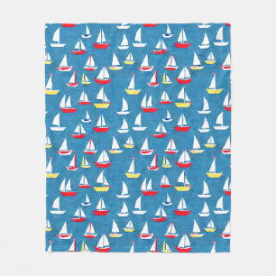 Couverture Polaire Motif voilier
